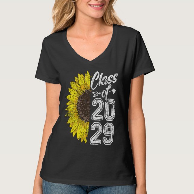 Abiturklasse 2029 Sunflo T-Shirt (Vorderseite)
