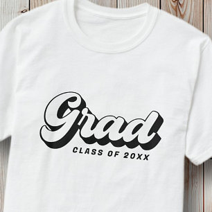Abiturklasse 20XX Retro Vintage Einfache Schrift T-Shirt