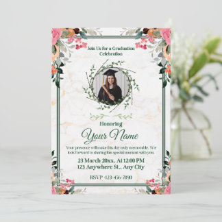 Abiturparty-Einladungen | Bearbeitbare Abschlussfe Einladung