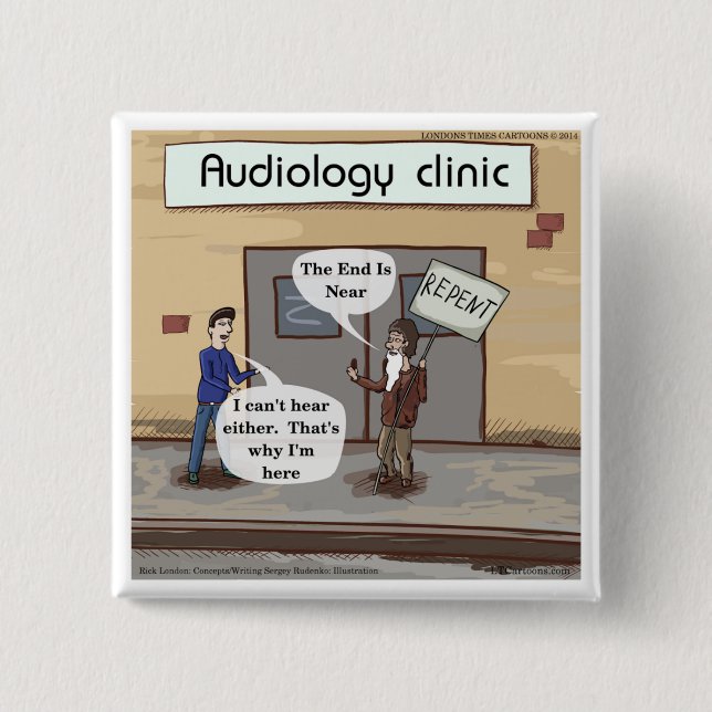 Abkehr für das Audiologe Office Funny Button (Vorderseite)