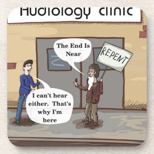 Abkehr für das Audiologe Office Funny Untersetzer