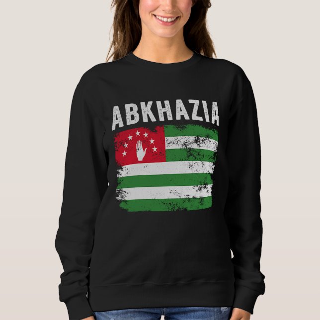 Abkhazia Flag Distressed  Men Women Kids  Abkhaz F Sweatshirt (Vorderseite)