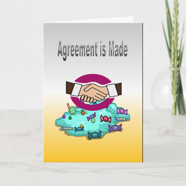 Abkommen wird geschlossen karte (Vorderseite)