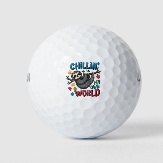 Abkühlung in meiner Welt Golfball (Vorderseite)