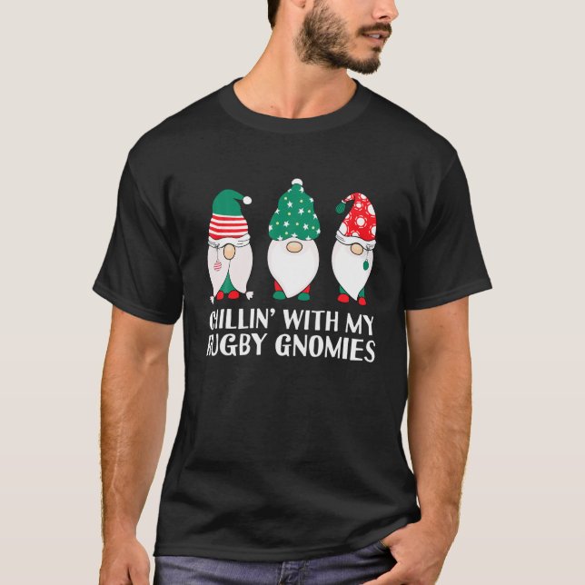 Abkühlung mit meinen Rugby-Gnomies PJ Funny Gnome  T-Shirt (Vorderseite)