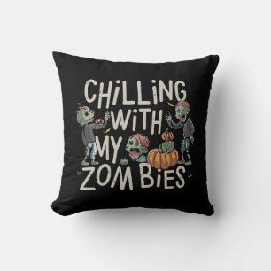 Abkühlung mit meinen Zombies lustiges Halloweenkos Kissen