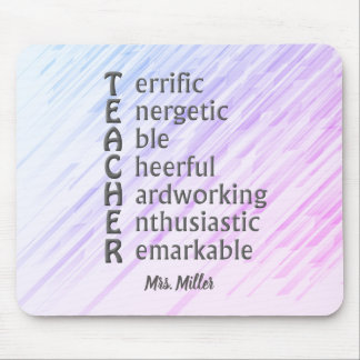 Abkürzung für Lehrkräfte Name Lila Abstrakt Mousepad