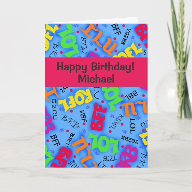 Abkürzungen für Blue Text Art Symbols Karte (Vorderseite)