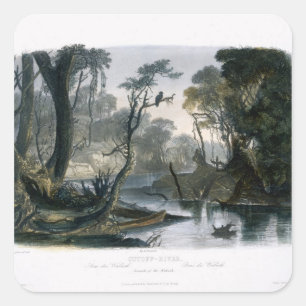 Abkürzungs-Fluss, Niederlassung des Wabash, Quadratischer Aufkleber