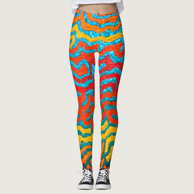 ABL - 0288 - Abstraktes Meer - Leggings (Vorderseite)