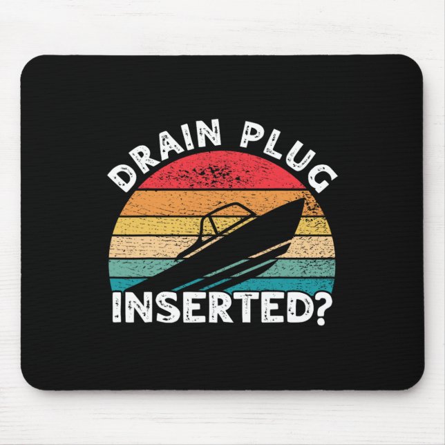 Ablassstopfen Eingesetzt Lustige Boote Retro-Boots Mousepad (Vorne)