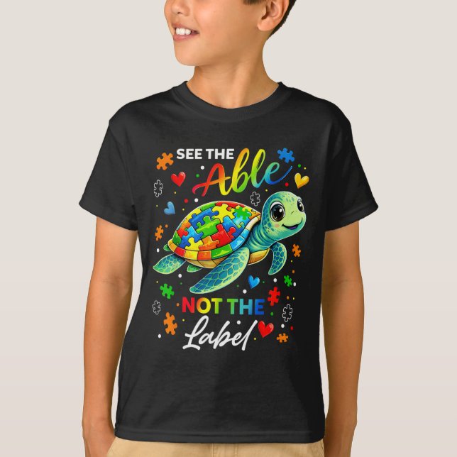 Able Not Label Turtle Au Bewusstsein Für Männer Fr T-Shirt (Vorderseite)