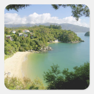 Able Tasman NP, Nelson, Neuseeland. Die vielen Quadratischer Aufkleber