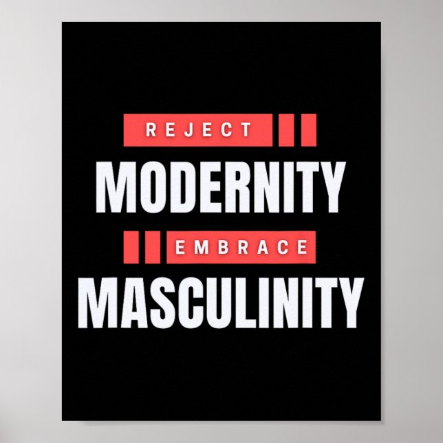 Ablehnung der Modernität Embrace-Männlichkeit1 Poster (Vorne)