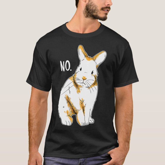 Ablehnung des Rabbit Funny Animals Shirt Rabbi (Vorderseite)