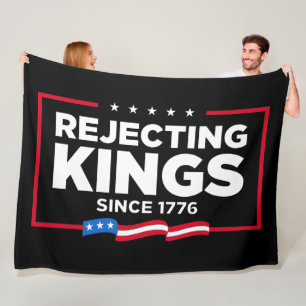 Ablehnung von Königen seit 1776 Patriotische Flagg Fleecedecke