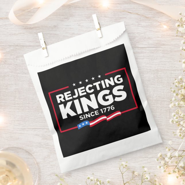 Ablehnung von Königen seit 1776 Patriotische Flagg Geschenktütchen (Ausgeschnitten)