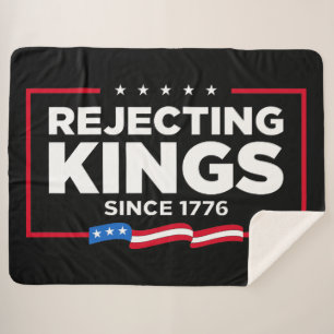 Ablehnung von Königen seit 1776 Patriotische Flagg Sherpadecke