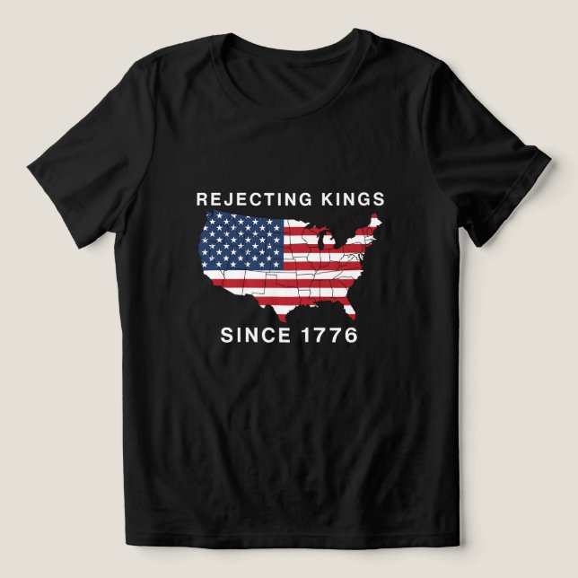 Ablehnung von Königen seit 1776 Tri-Blend Shirt (Design Vorderseite)