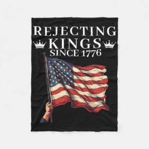 Ablehnung von Königen seit 1776 Vintage amerikanis Fleecedecke