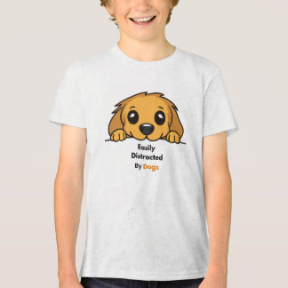 Ablenkbar Durch Hunde Süßes Welpen T-Shirt Tri-Blend Shirt