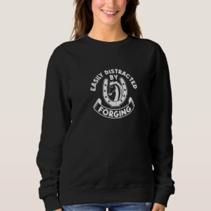 Ablenkt durch das Schmieden von Pferdezüchtern Sweatshirt