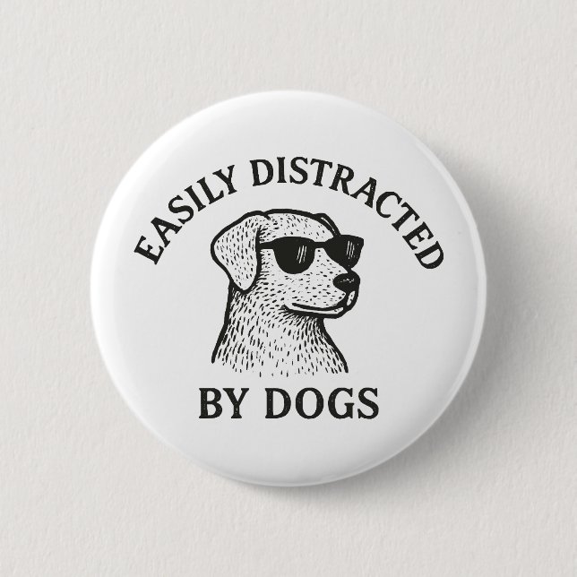 Ablenkung durch Hunde Button (Vorderseite)