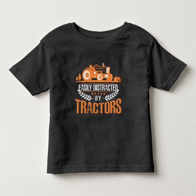 Ablenkung durch Traktor Bauer Funny Farming Kleinkind T-shirt (Vorderseite)