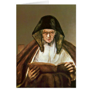 Ablesen der alten Frau durch Rembrandt Van Rijn