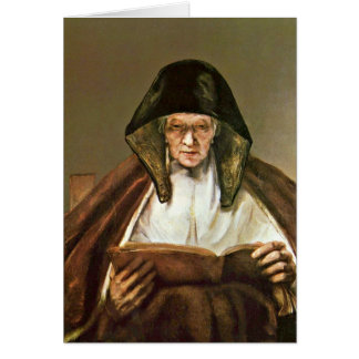 Ablesen der alten Frau durch Rembrandt Van Rijn