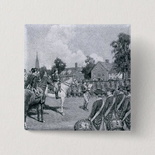 Ablesen der Erklärung vor Washington Button