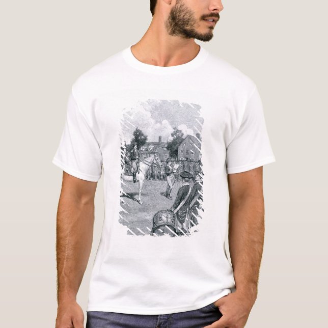 Ablesen der Erklärung vor Washington T-Shirt (Vorderseite)