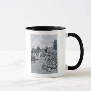 Ablesen der Erklärung vor Washington Tasse