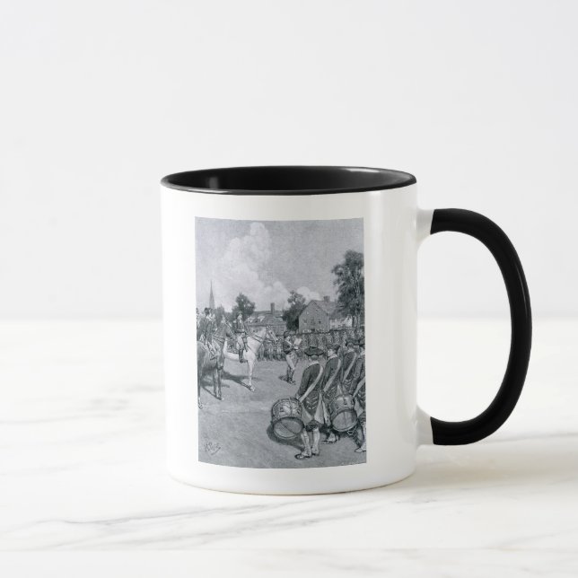 Ablesen der Erklärung vor Washington Tasse (Rechts)