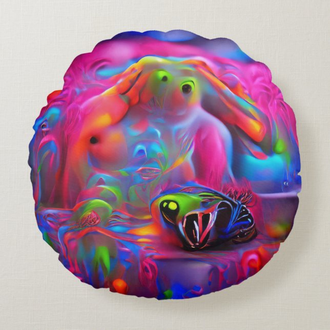 Ablutophobie Rundes Kissen (Vorderseite)