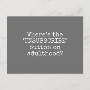 Abmelden beim Erwachsenenalter  Postkarte