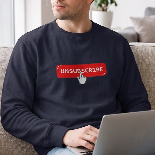 Abmelden Button - Funny Sweatshirt (Von Creator hochgeladen)