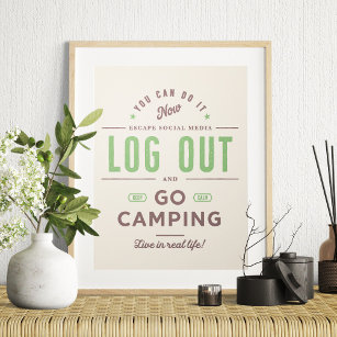 Abmelden und Camping abmelden Poster