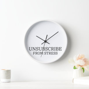 Abmelden Von Stress Analoge Typografie Wand  Uhr