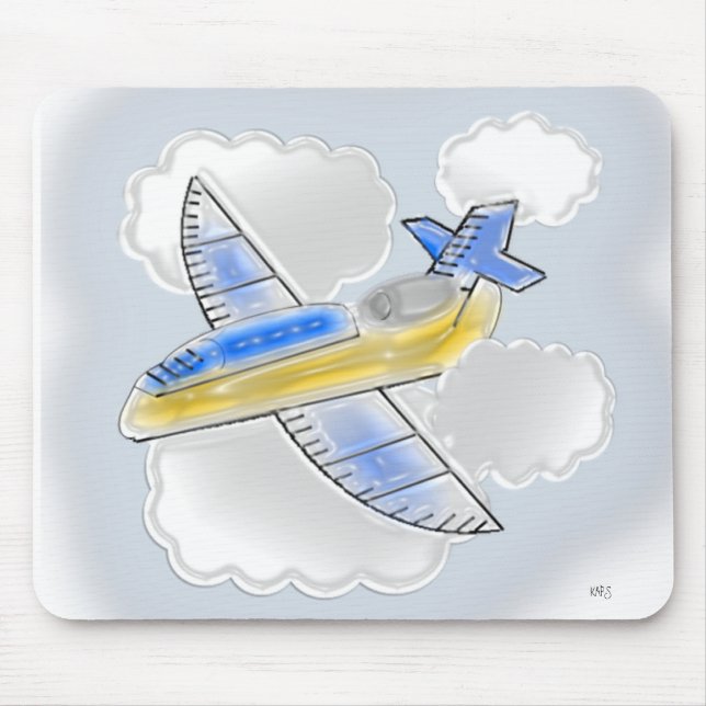 Abmessungen des Jet-Flugzeugs Mousepad (Vorne)