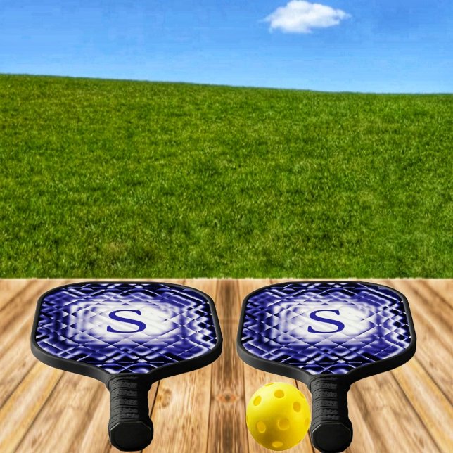 Abmessungen Square-Navy-S Pickleball Schläger (Choose your own Monogram, with this Dimensional Square-Navy-S Pickleball Paddle!)