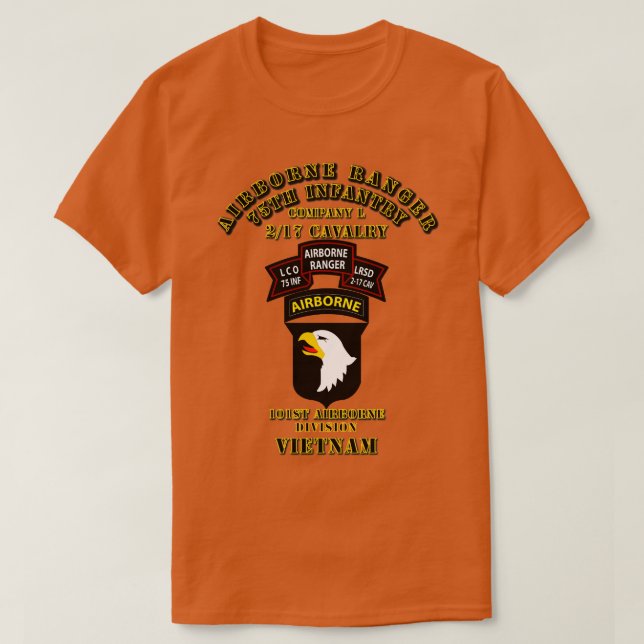 Abn Rgr 2 17 Cav 101Abn Div Vietnam T-Shirt (Design vorne)