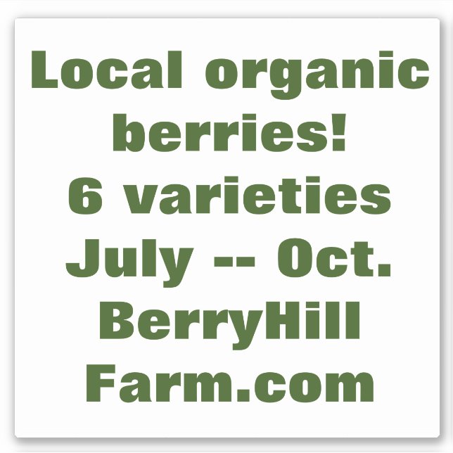 Abnehmbares weißes Vinyl, Werbeaktion Aufkleber (Vorderseite)