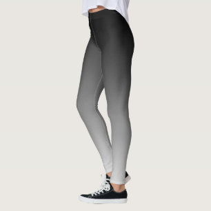 Abnehmen des Schwarzweiss-Steigungs-Horizontes Leggings