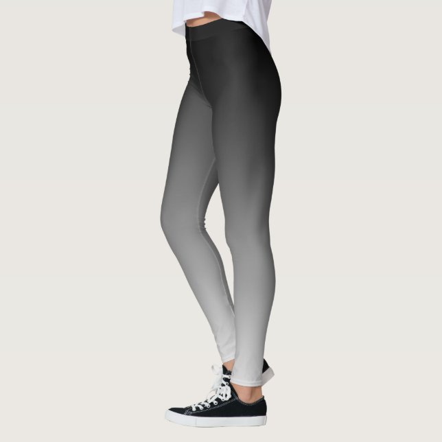 Abnehmen des Schwarzweiss-Steigungs-Horizontes Leggings (Links)