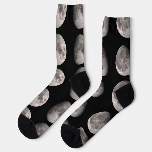Abnehmende Gibbbondphase der NASA-Bilder Socken (Linkes Detail)