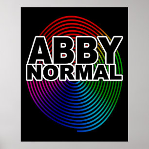 Abnormale Abby normal gefärbte, gekochte Spirale C Poster