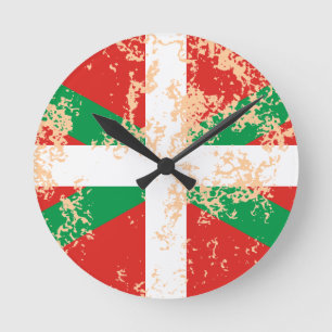 Abnutzt Ikurriña Runde Wanduhr