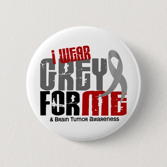 Abnutzungs-Grau des Hirntumor-I für MICH 6,2 Button (Vorderseite)