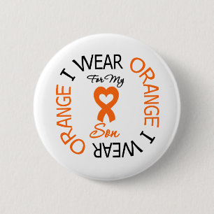 Abnutzungs-orange Band-Sohn der Leukämie-I Button